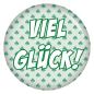 Preview: Ansteckbutton Viel Glück / Kleeblatt