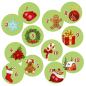 Preview: Adventskalender in grün Set 1-24 Aufkleber