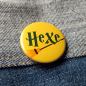 Preview: Ansteckbutton Hexe auf Jeans