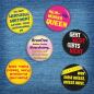 Preview: Ansteckbutton 6er Set für die Heimwerker-Queen Button Anstecker auf Jeans