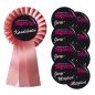 Preview: Ansteckbuttons topwife Set 56mm mit Rosette