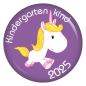 Preview: Ansteckbutton 2025 Kindergartenkind Einhorn