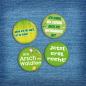 Preview: Ansteckbutton 4er Set grün 1 Button Anstecker auf Jeans