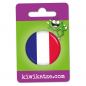 Preview: Ansteckbutton Frankreich Flagge an Eurolochkarte