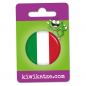 Preview: Ansteckbutton Italien Flagge an Eurolochkarte