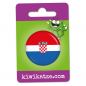 Preview: Ansteckbutton Kroatien Flagge an Eurolochkarte