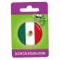 Preview: Ansteckbutton Mexiko Flagge an Eurolochkarte