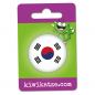 Preview: Ansteckbutton Südkorea Flagge an Eurolochkarte