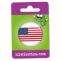 Preview: Ansteckbutton USA Flagge an Eurolochkarte