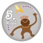Preview: Ansteckbutton 5. Monat Affe (Tierchen 1)