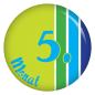 Preview: Ansteckbutton 5. Monat (Kunterbunt)