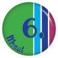 Preview: Ansteckbutton 6. Monat (Kunterbunt)