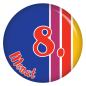 Preview: Ansteckbutton 8. Monat kunterbunt