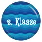 Preview: Ansteckbutton 2. Klasse/ blaue Wellen