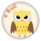 Preview: Ansteckbutton 8. Monat Eulen