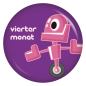Preview: Ansteckbutton 4. Monat (Roboter)