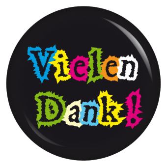 Ansteckbutton Vielen Dank!