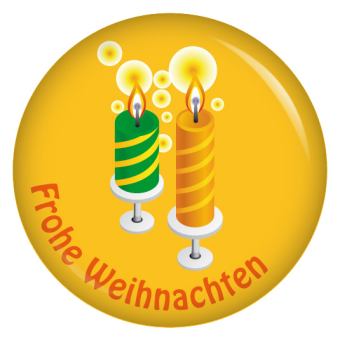 Ansteckbutton Kerzen /  Frohe Weihnachten