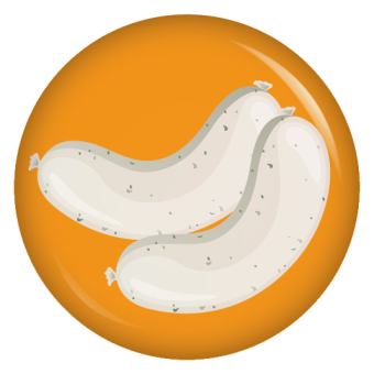 Ansteckbutton Weißwurst