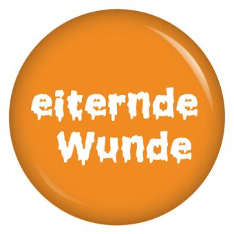 Ansteckbutton Kostümersatz eiternde Wunde