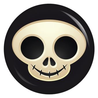 Ansteckbutton Fratze Totenkopf