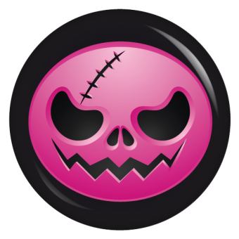 Ansteckbutton Fratze pink