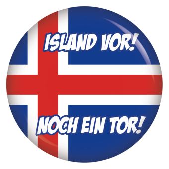 Ansteckbutton Island vor! Noch ein Tor!