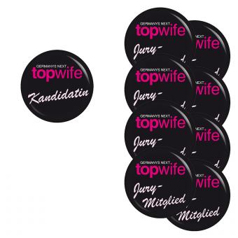 Ansteckbuttons topwife Set 37mm
