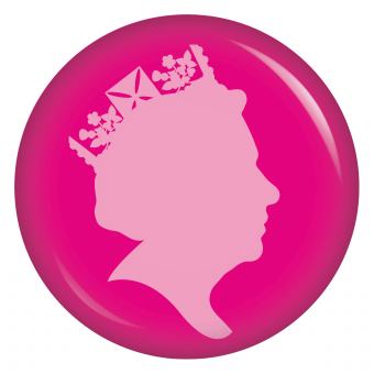 Ansteckbutton Queen pink