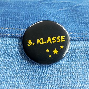 Ansteckbutton 3. Klasse/ Sternchen auf Jeans