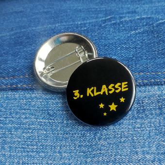 Ansteckbutton 3. Klasse/ Sternchen auf Jeans mit Rückseite