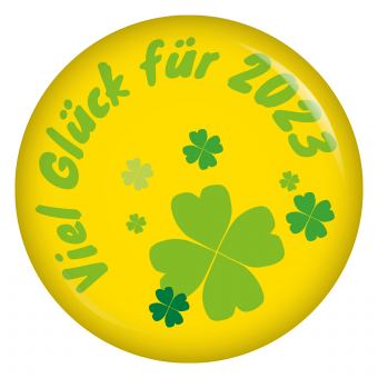 Ansteckbutton Viel Glück für 2023