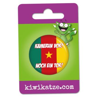 Ansteckbutton Kamerun vor! Noch ein Tor! an Eurolochkarte