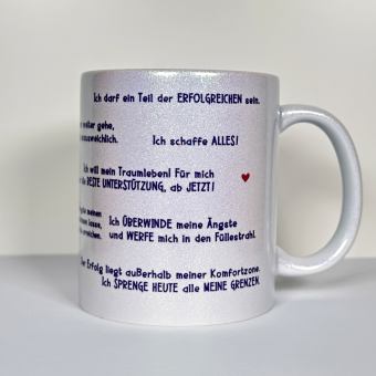 Glitzer-Mindset-Tasse – Dein täglicher Reminder für Fokus, Erfolg & Traumleben