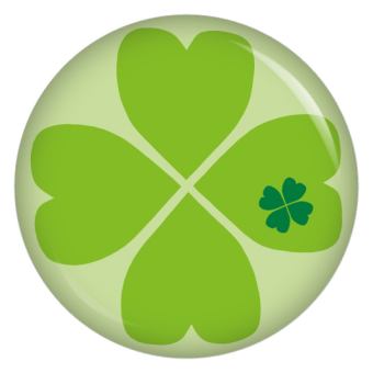 Ansteckbutton Glücks-Kleeblatt