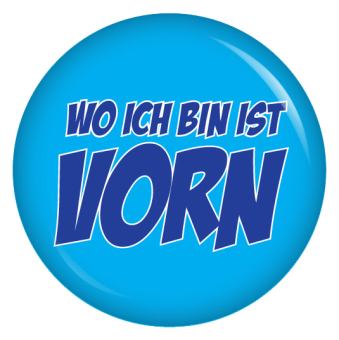 Ansteckbutton Wo ich bin ist Vorn