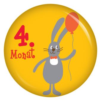 Ansteckbutton 4. Monat Hase (Tierchen 1)