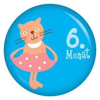 Ansteckbutton 6. Monat Katze (Tierchen 1)