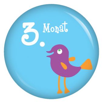 Ansteckbutton 3. Monat Vogel (Tierchen 2)