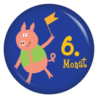 Ansteckbutton 6. Monat Schwein (Tierchen 2)