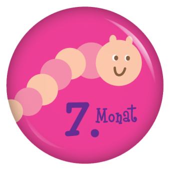 Ansteckbutton 7. Monat Raupe