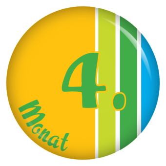 Ansteckbutton 4. Monat (Kunterbunt)