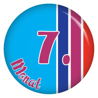 Ansteckbutton 7. Monat kunterbunt