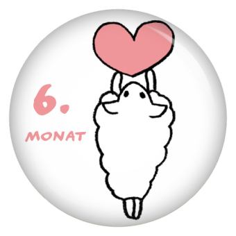Ansteckbutton 6. Monat (Schäfchen)