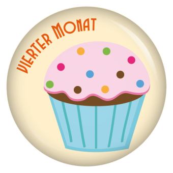 Ansteckbutton 4. Monat (Muffins)
