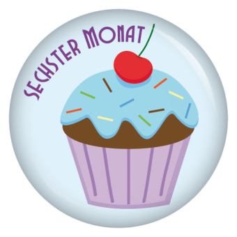 Ansteckbutton 6. Monat (Muffins)