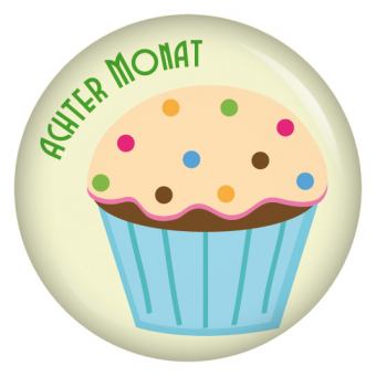 8. Monat (Muffins) Button Anstecker