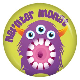 Ansteckbutton 9.  Monat Monster 2
