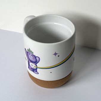 Personalisierte magische Tasse für die Momente mit Krönchen (mit Korkboden)