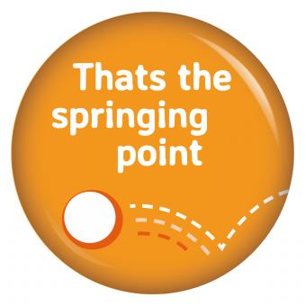 Ansteckbutton Thats the springing point